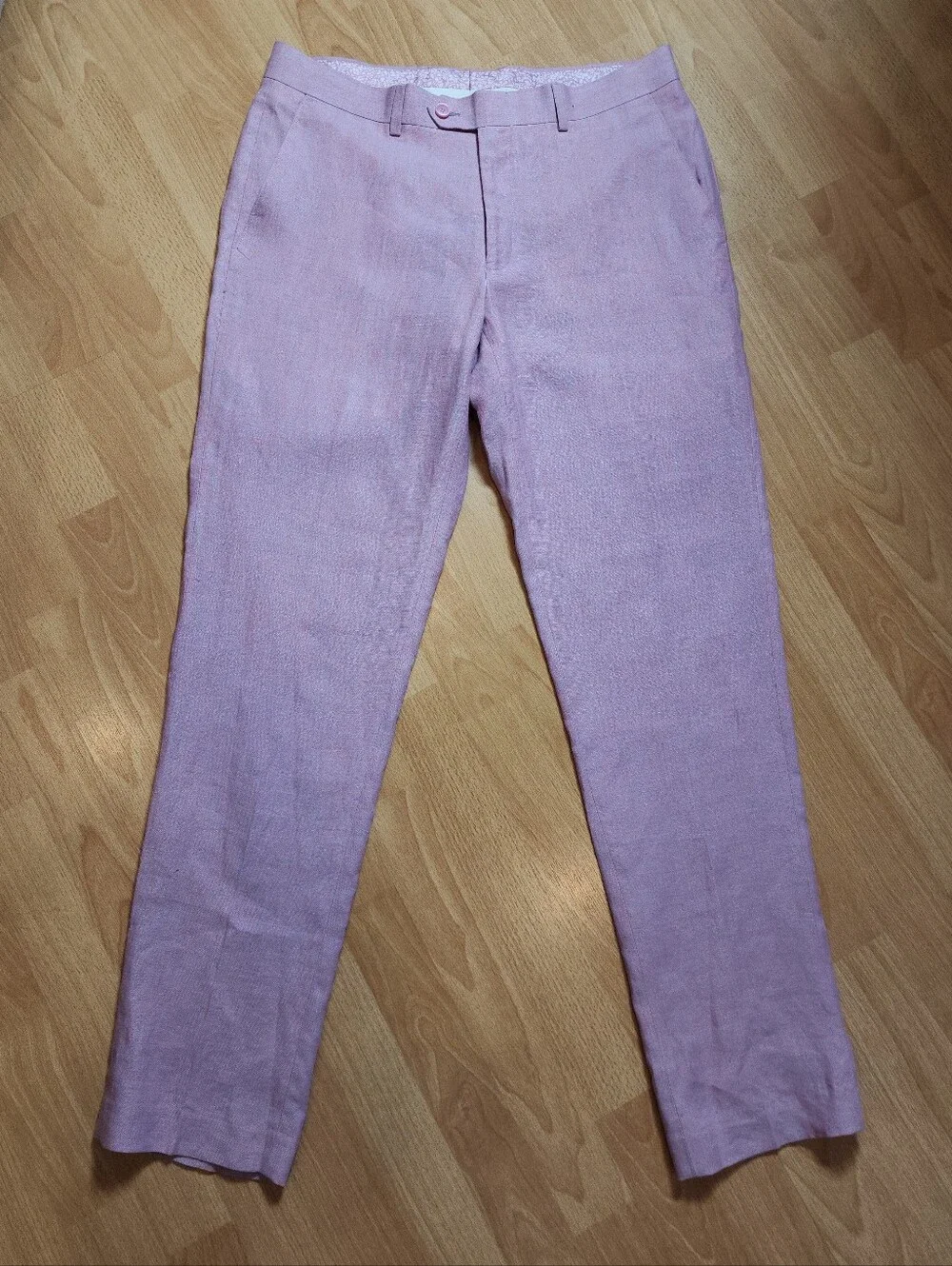 33x32 100% Linen Pink Pants Bar lll Men's Size 33 Slacks Dress Pants Breathable